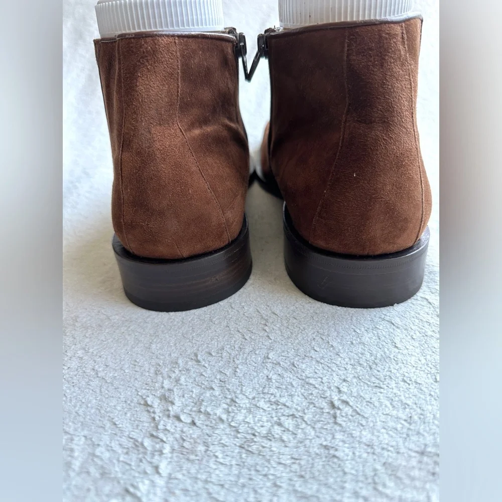 Mauri Men’s Chelsea Boots –‎ Brown Suede Sz 13 / Handmade in Italy – EUC